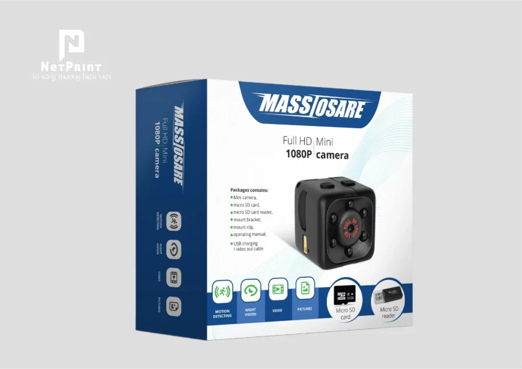 In hộp giấy phụ kiện điện tử