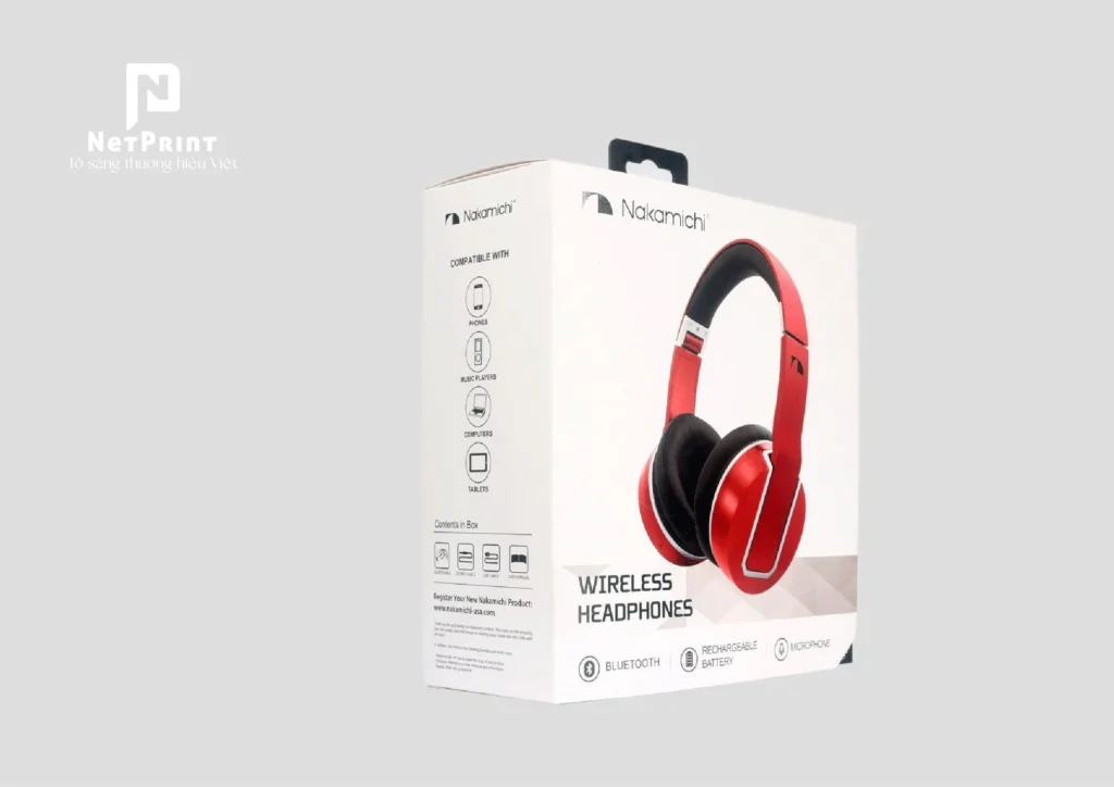 In hộp giấy phụ kiện điện tử