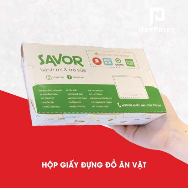 Hộp giấy đựng bánh in màu của NetPrint