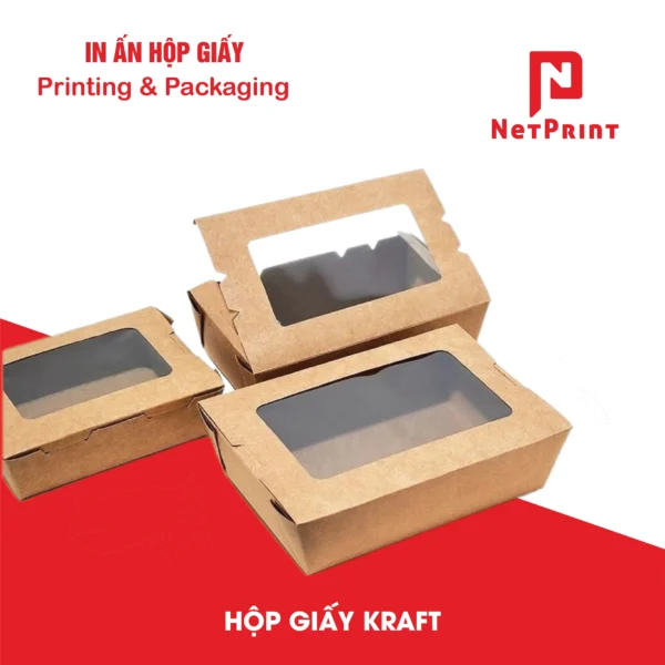 Hộp giấy kraft nâu tự nhiên do NetPrint sản xuất